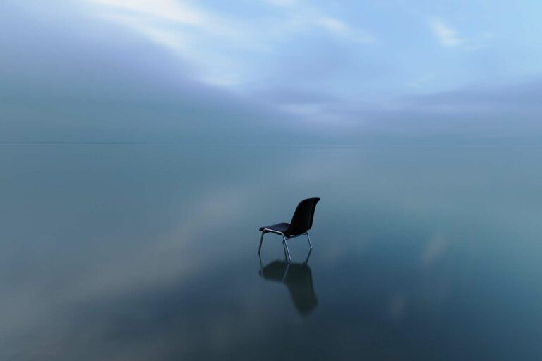 Chair in the water