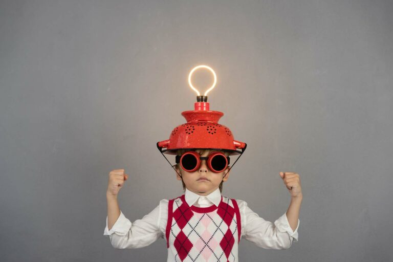 Boy with weird hat